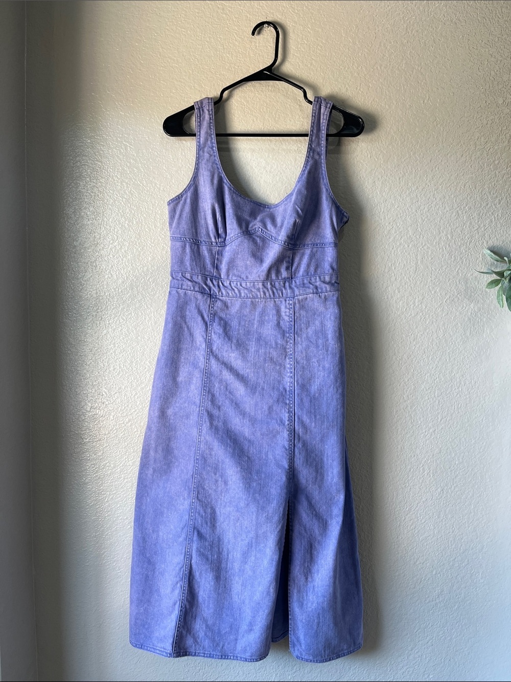Future Collective Sleeveless Lavender Denim Dress Sz 6 boho Cottage core